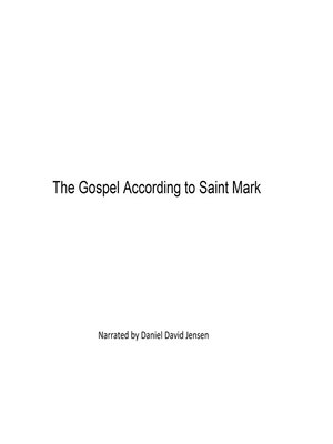 cover image of The Gospel According to Saint Mark
